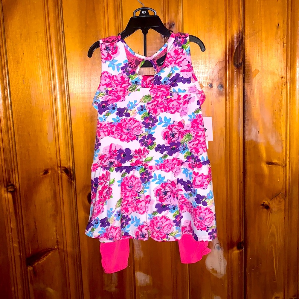 Girls 2 Piece matching set flower outfit